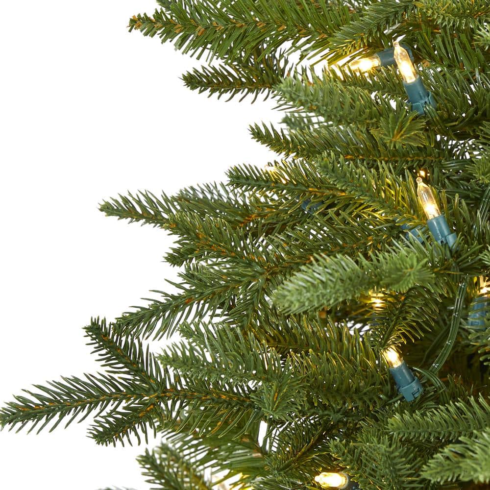 5 ft. Pre-lit Cambridge Fir Artificial Christmas Tree with 300 Clear Warm Multi-Function LED Lights - Hercitys