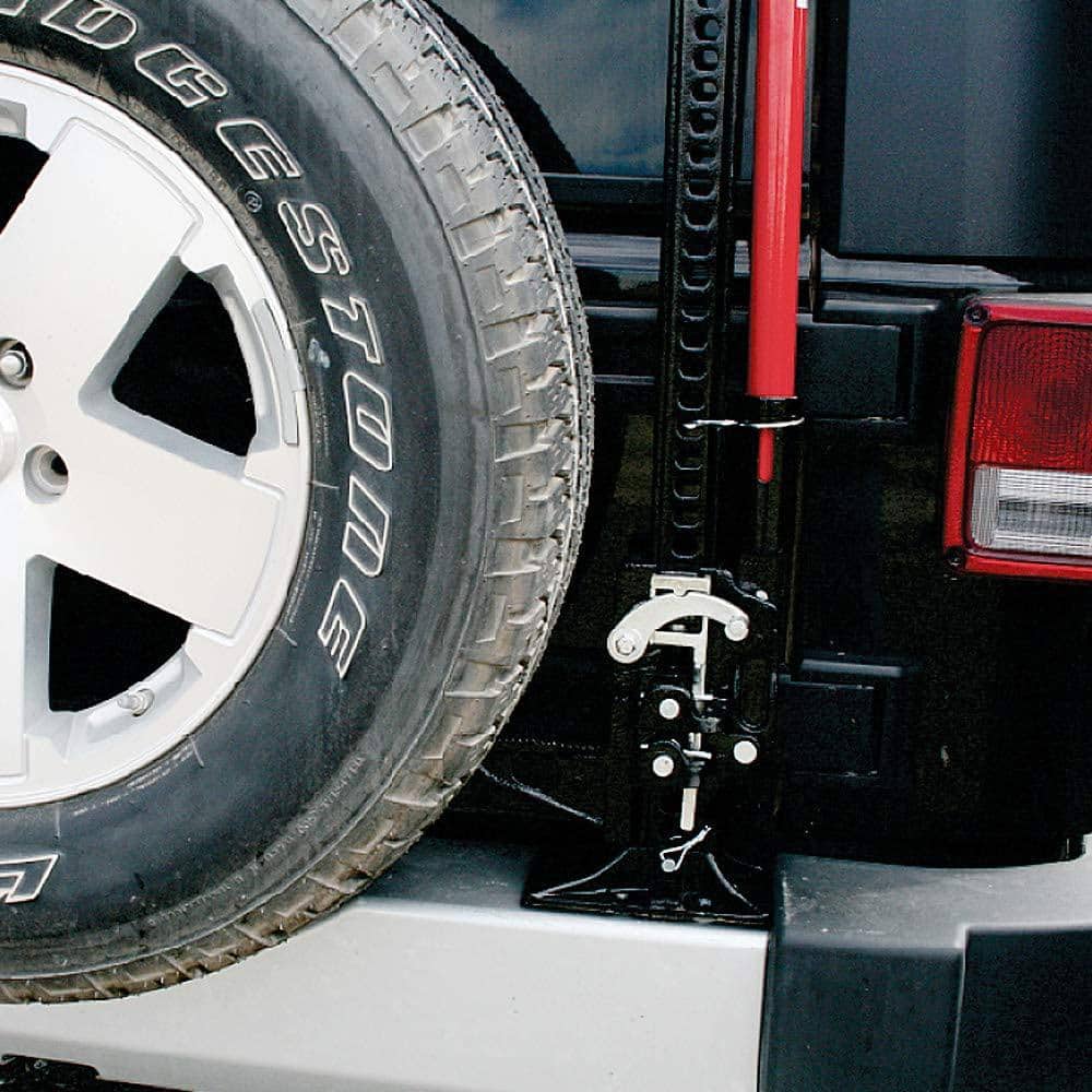 3-Ton (6,000 lbs.) Capacity 33 in. Ratcheting Off Road Utility Farm Jack, Red and Black - Hercitys