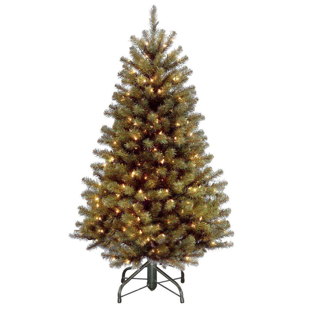 4.5 ft. North Valley Spruce Artificial Christmas Tree with 200 Clear Lights - Hercitys