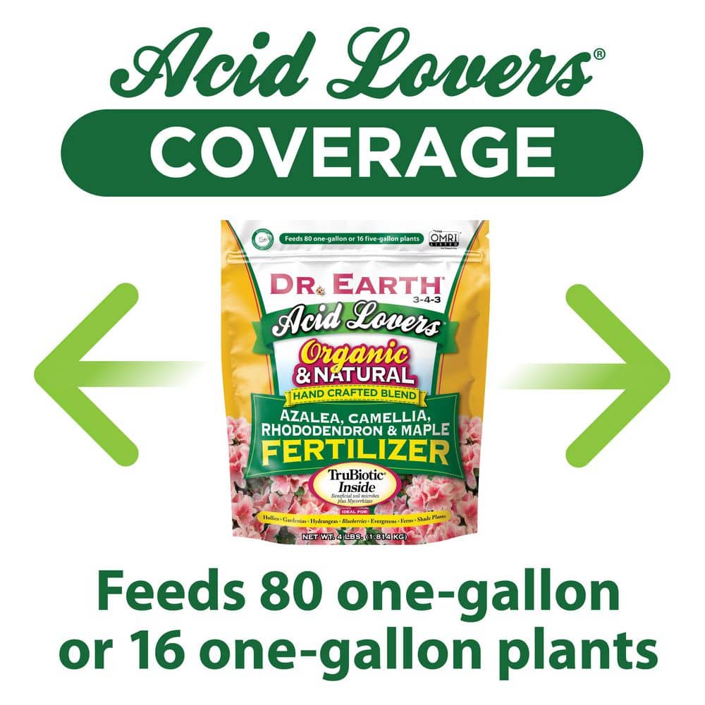 4 lbs. Organic Acid Lovers Azalea Camellia Rhododendron and Maple Fertilizer Dry Fertilizer - Hercitys