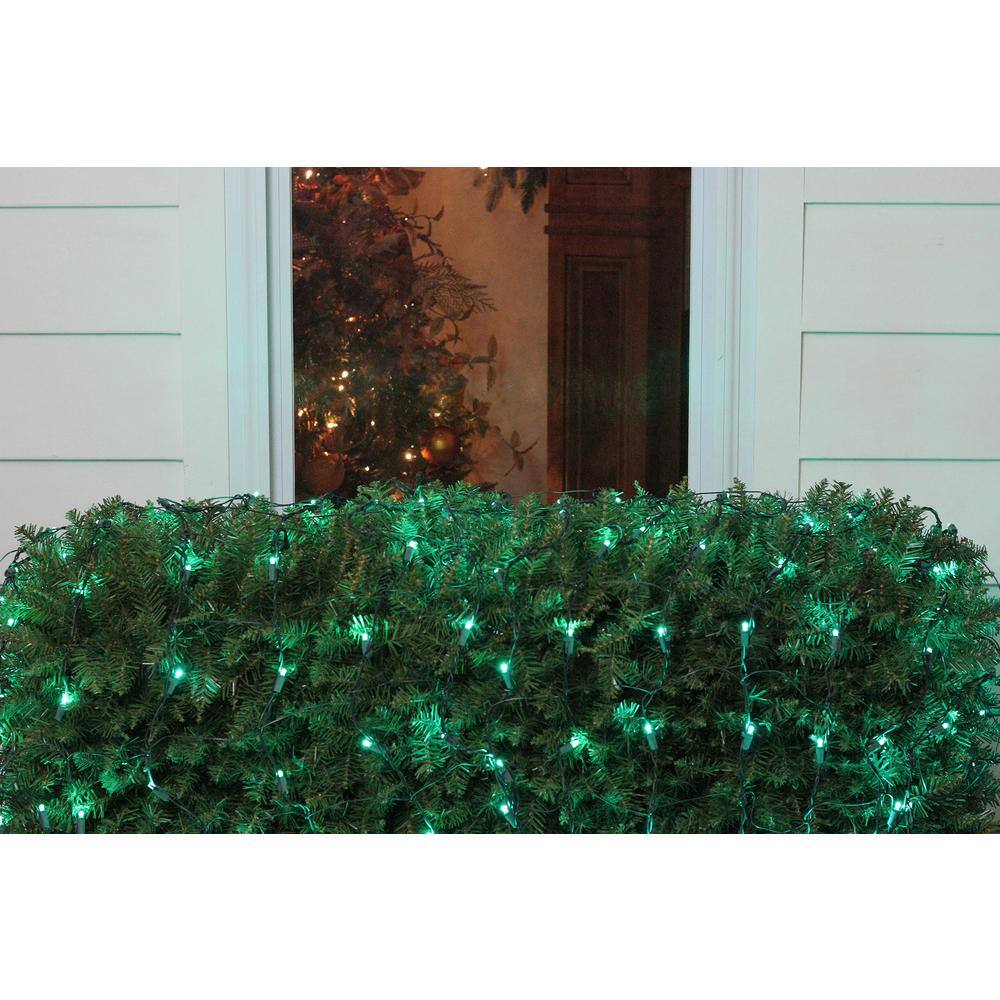 4 ft. x 6 ft. Green LED Net Style Christmas Lights with Green Wire - Hercitys
