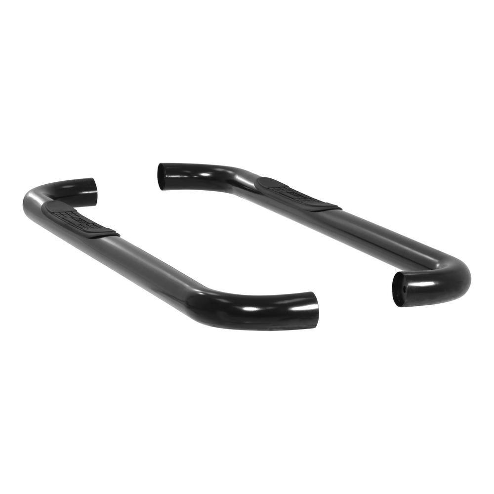 3-Inch Round Black Steel Nerf Bars, No-Drill, Select Ford F-150 - Hercitys