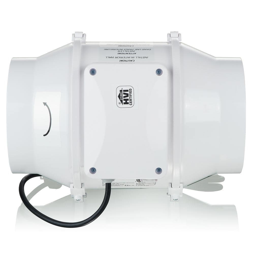 146 CFM Power 4 in. Energy Star Rated Mixed Flow In-Line Duct Fan - Hercitys