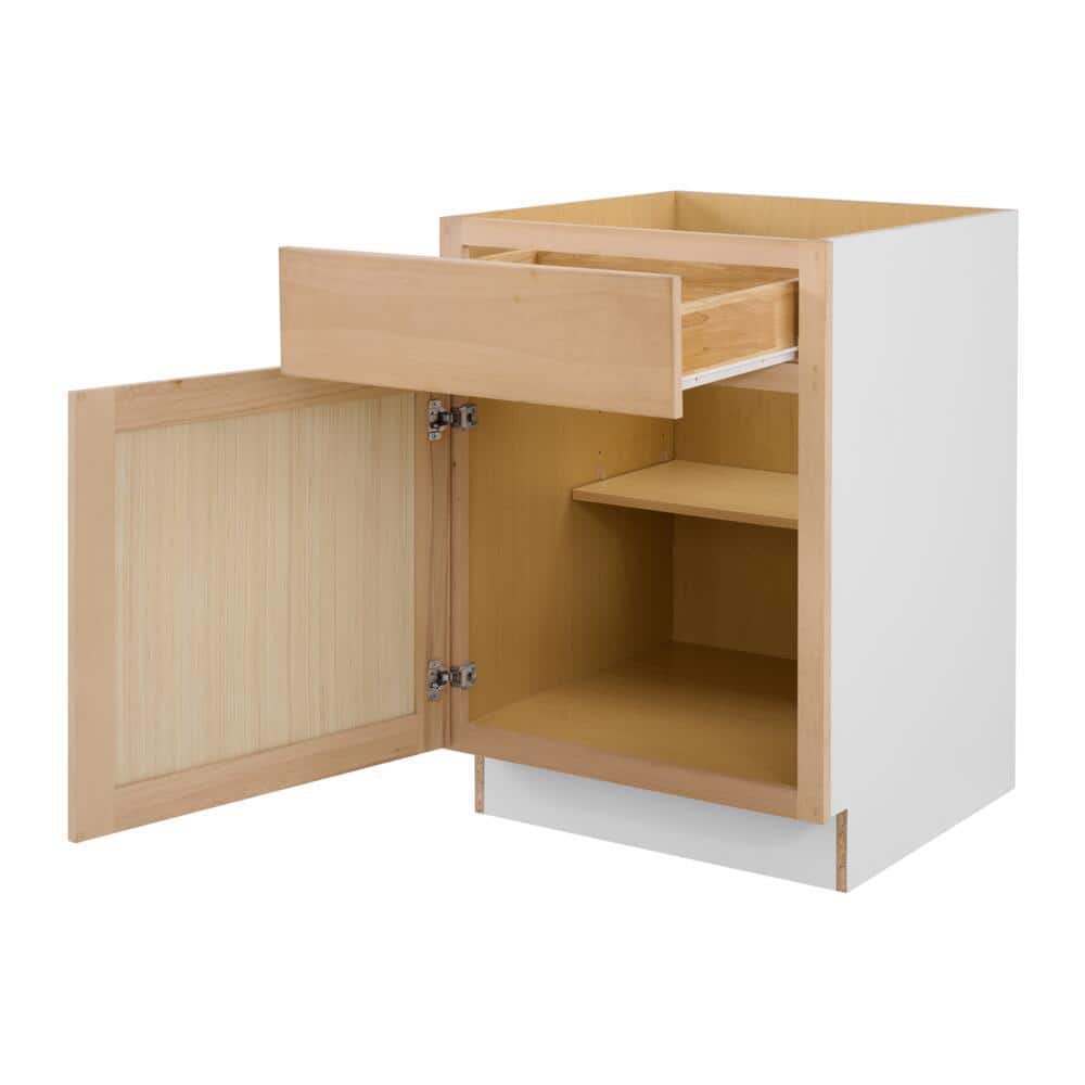 24 in. W x 24 in. D x 34.5 in. H Ready to Assemble Base Kitchen Cabinet in Unfinished with CLICKREADY Technology - Hercitys