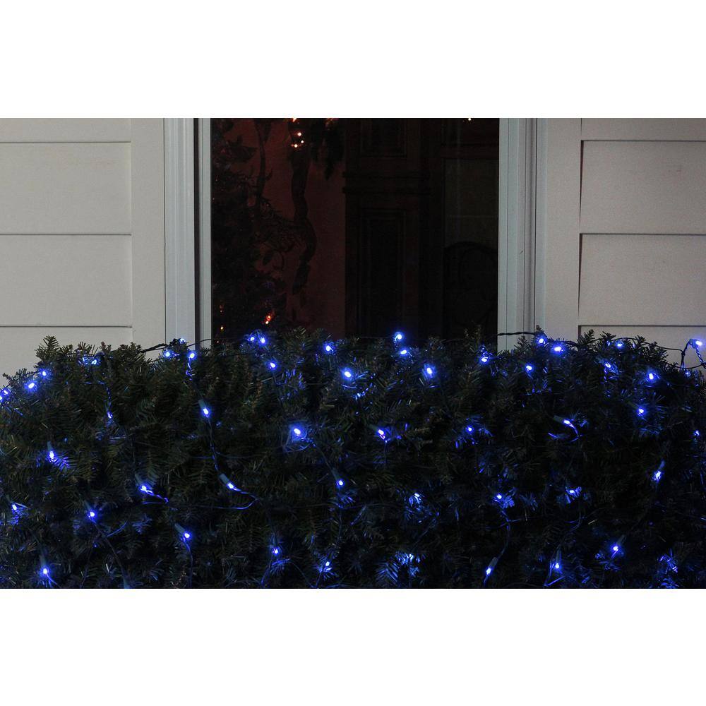 4 ft. x 6 ft. Blue LED Net Style Christmas Lights with Green Wire - Hercitys