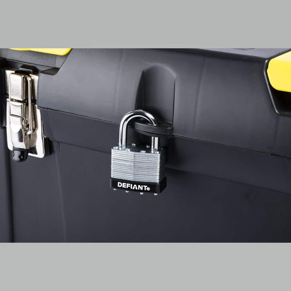 40 mm 1 in. 4-Pack Laminated Steel Shackle Keyed Padlocks (Includes 4 Keys) - Hercitys
