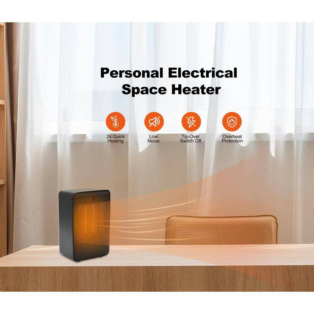 500-Watt 7 in. Electric Personal Ceramic Space Heater - Hercitys
