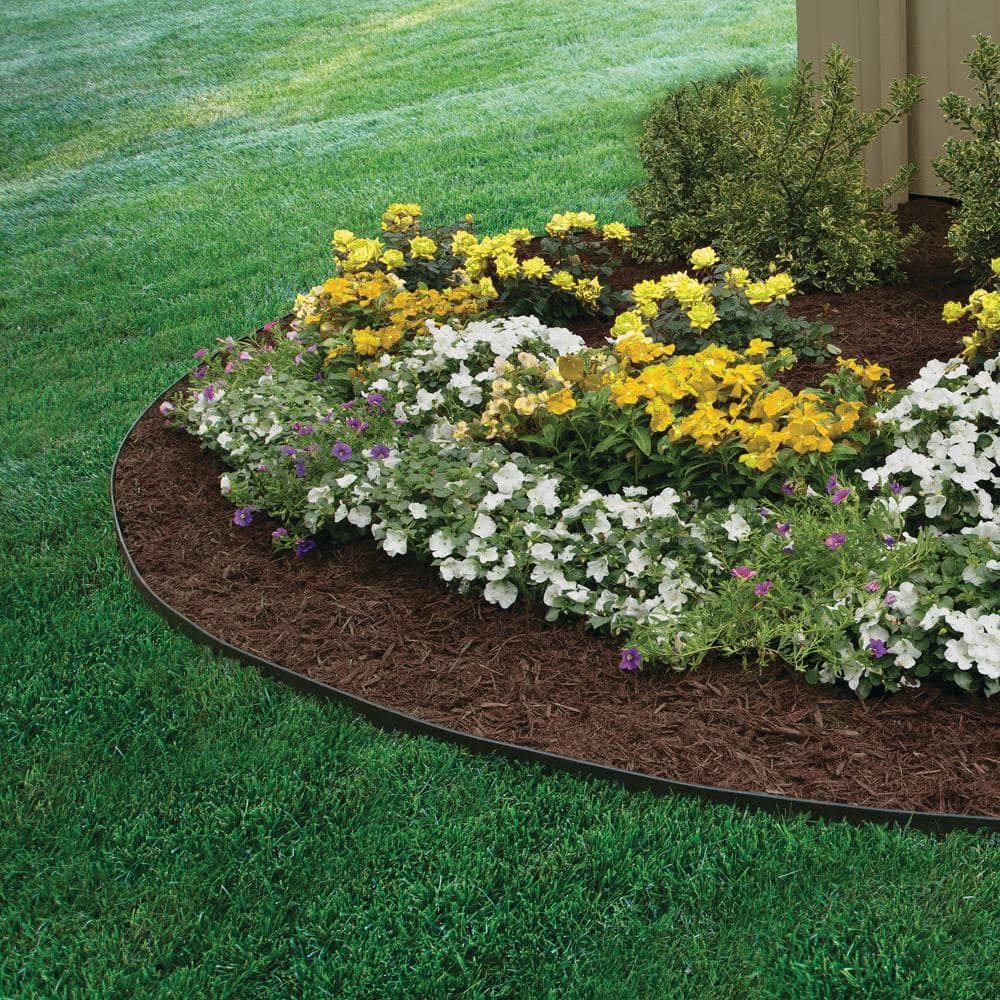 40 ft. L x 1.7 in. H x 2.38 in. W Black Plastic Heavy-Duty No-Dig Edging Kit - Hercitys