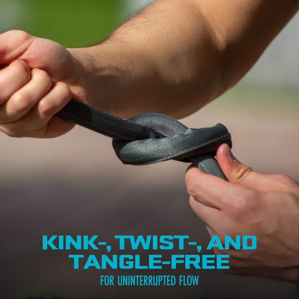 5/8 in. Dia x 25 ft. Ultra Flexible Kink Free Fiberjacket Garden Hose, Metal Fittings - Hercitys