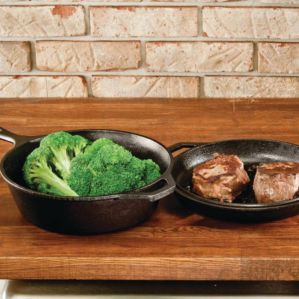 2-Piece Cast Iron Cookware Set in Black - Hercitys