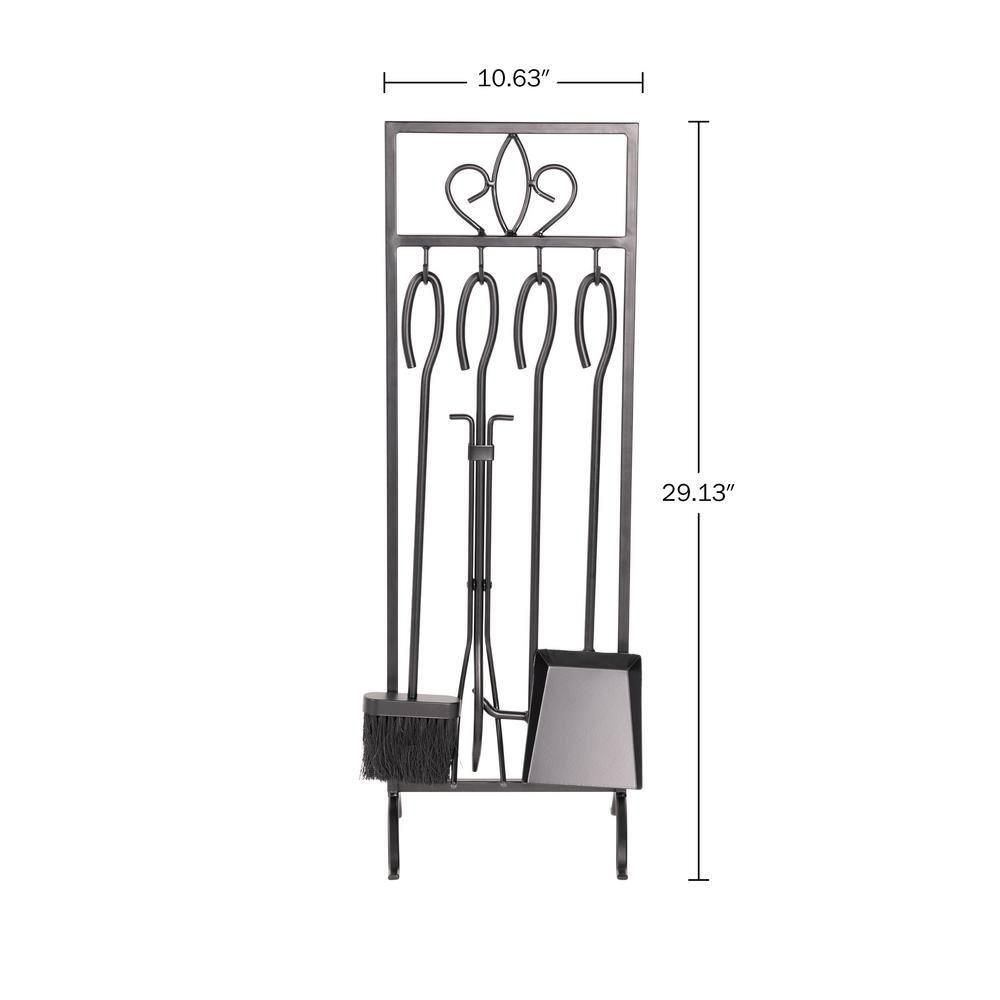 5-Piece Iron Fireplace Tool Set - Hercitys