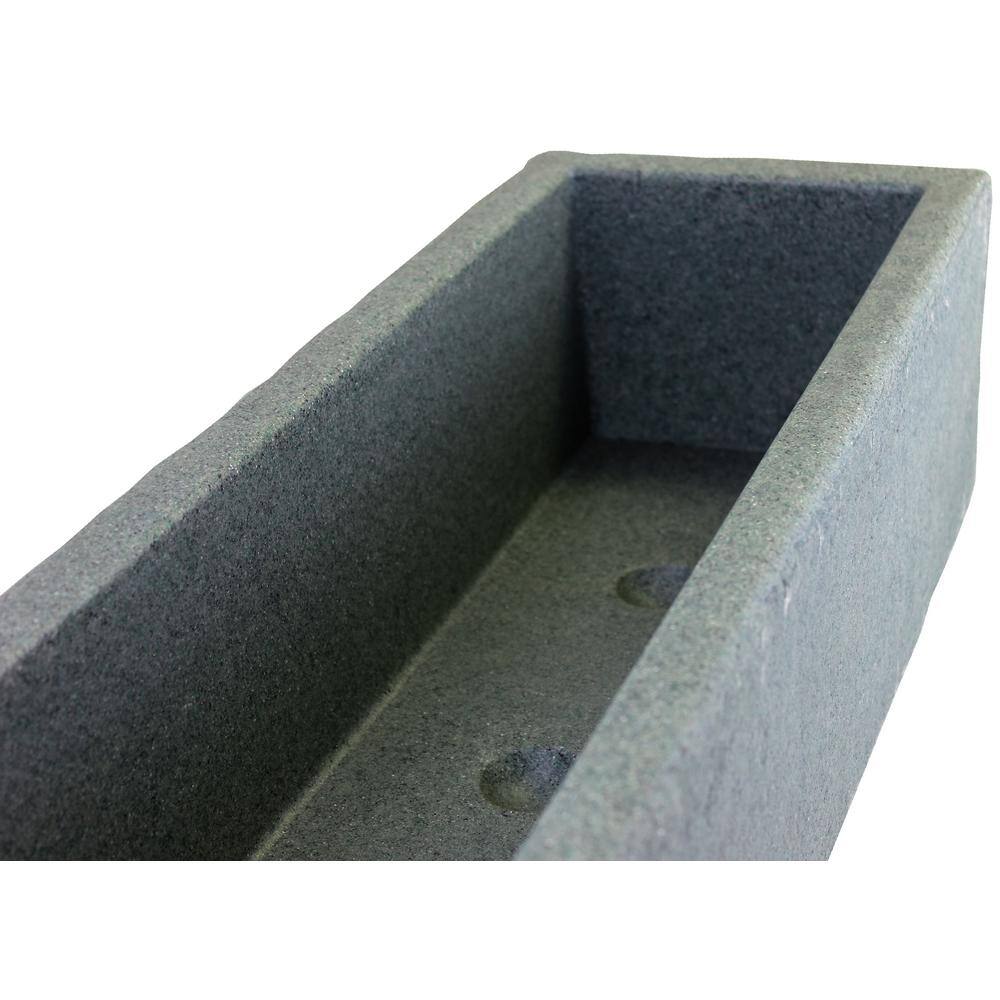 30 in. Jade Green Granite Resin Window Planter - Hercitys