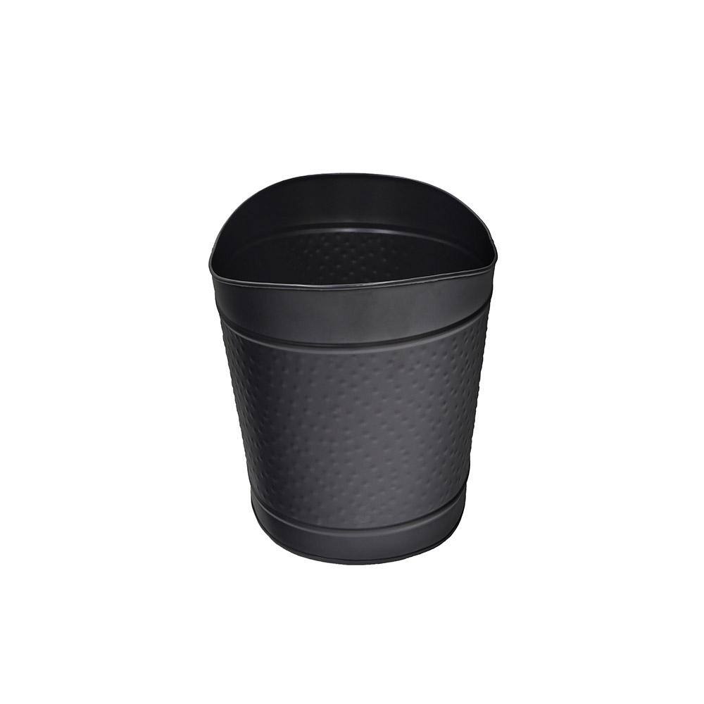 23.25 in. L Black Oval Wood Bin Fireplace Log Holder - Hercitys