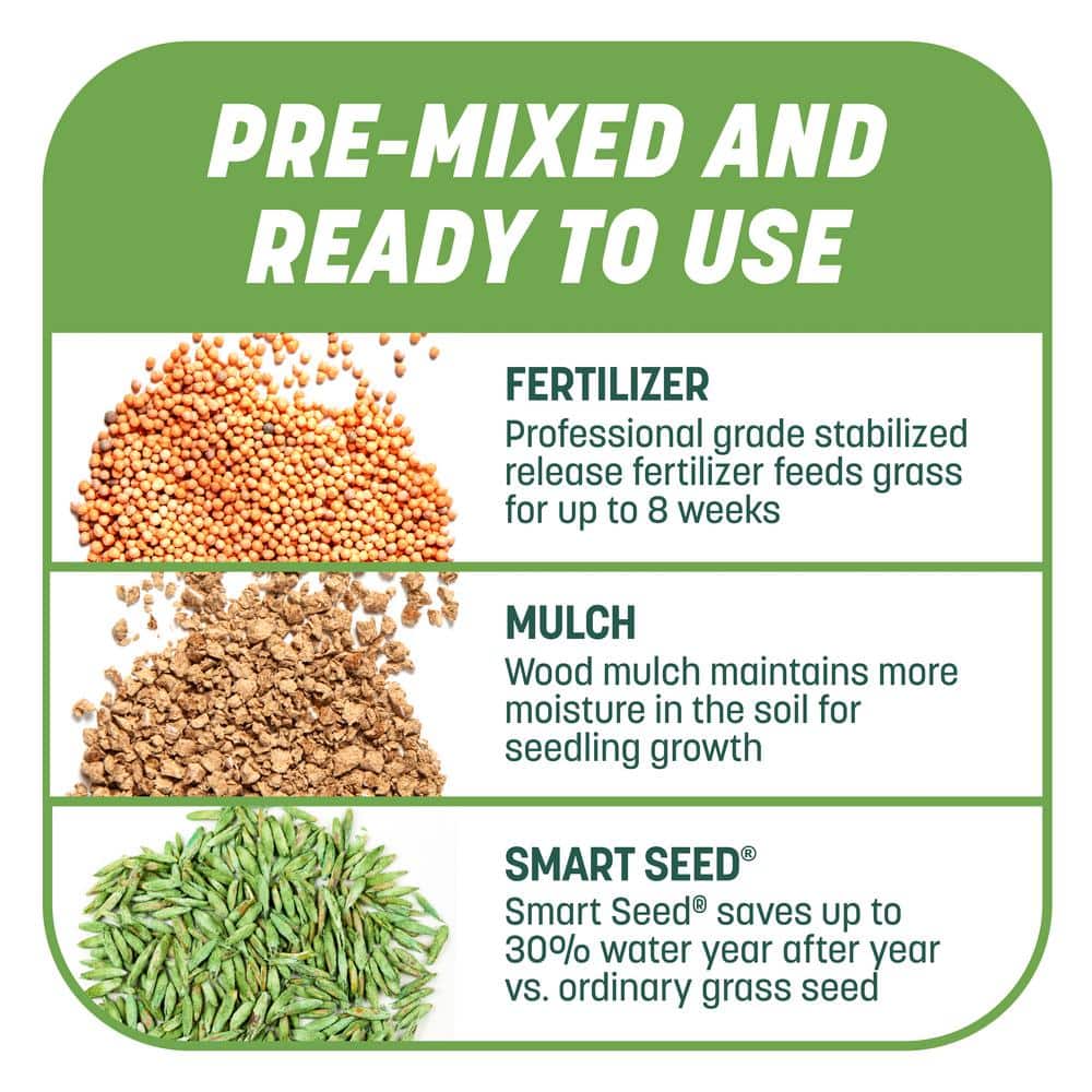 5 lbs. Smart Patch Tall Fescue West Grass Seed with Mulch Fertilizer - Hercitys