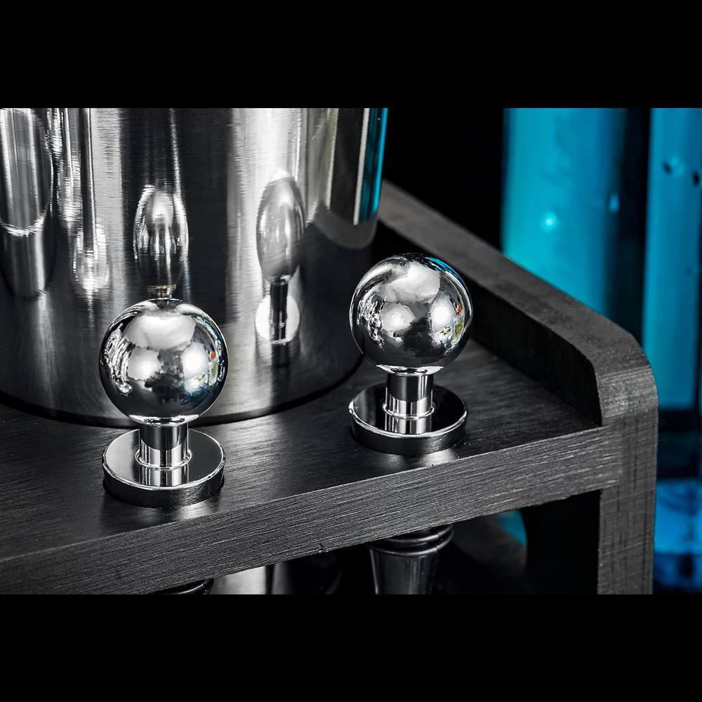 18 oz. and 28 oz. Silver 24-Piece Stainless Steel Cocktail Shaker Set with Stand, Velvet Carry Bag and Recipes Cards - Hercitys