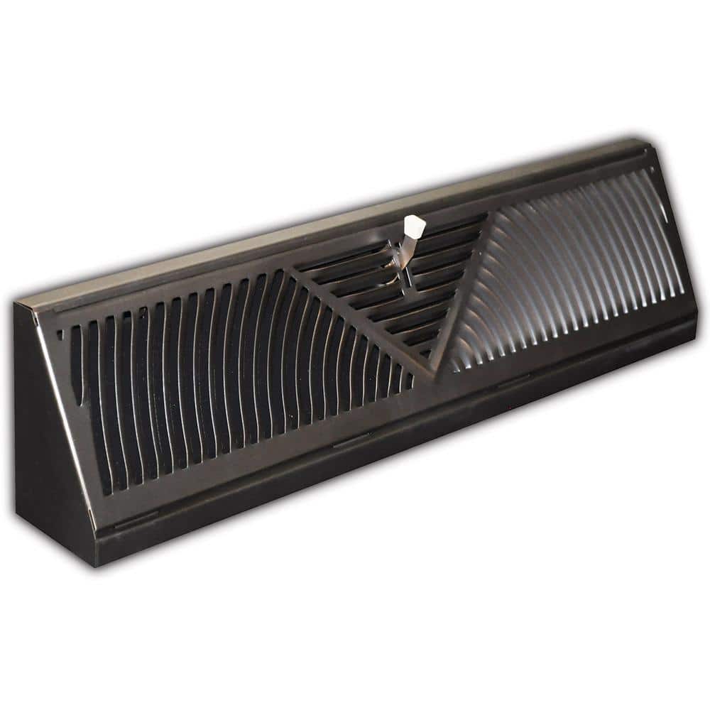 18 in. 3-Way Steel Baseboard Diffuser Supply in Oil Rubbed Bronze - Hercitys