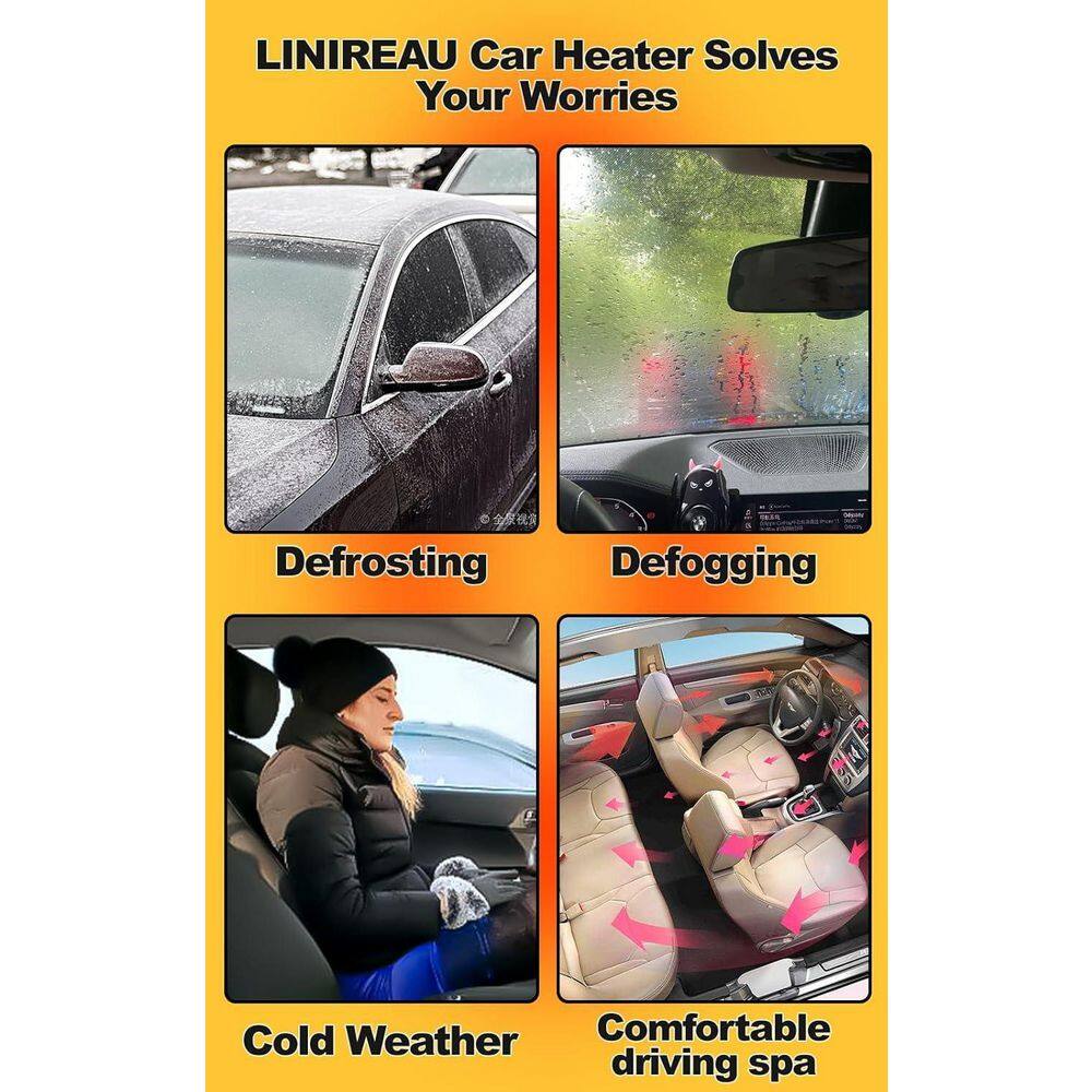 12V 150W Car Heater and Defroster with 360° Rotatable Holder - Hercitys