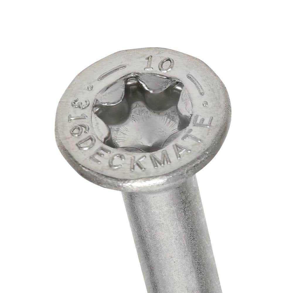 3/8 in. x 10 in. Star Drive Wafer Head Structural 316 Stainless Steel Screw (20-Piece) - Hercitys