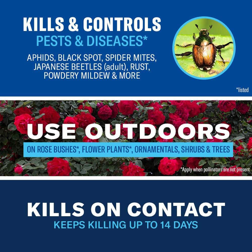 32 oz. Ready-To-Spray 3-in-1 Insect Killer, Disease and Mite Control - Hercitys