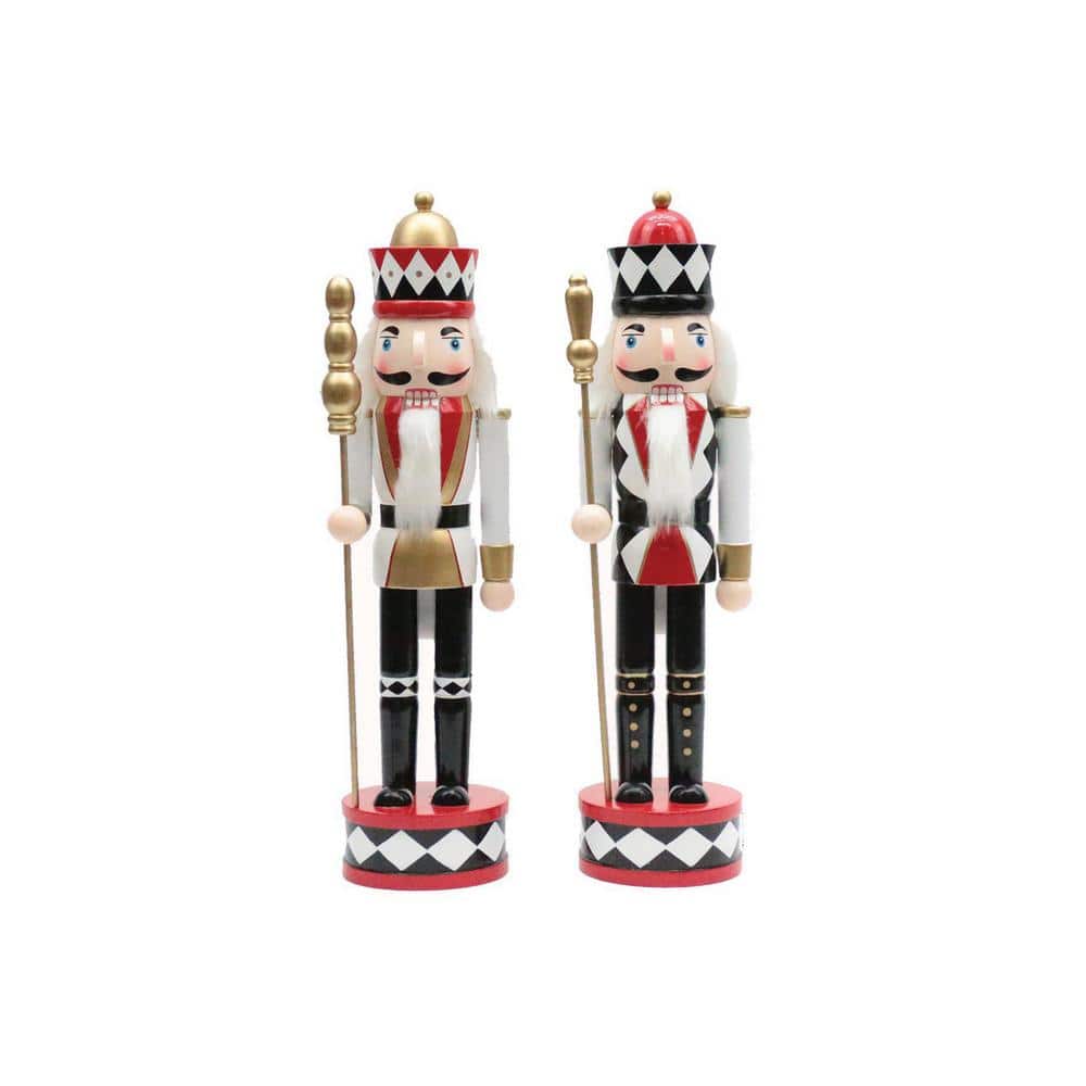 15 in. Harlequin Nutcracker (Set Of 2) - Hercitys