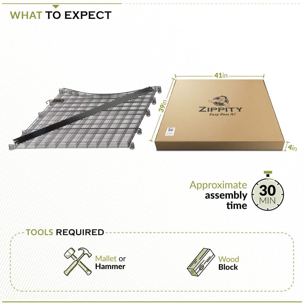 3 ft. W x 3.25 ft. H Black Metal Zippity Gate with 4-Fence Panels - Hercitys