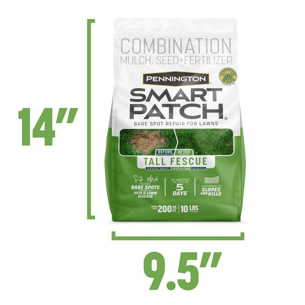 10 lbs. Smart Patch Tall Fescue West Grass Seed with Mulch, Fertilizer - Hercitys