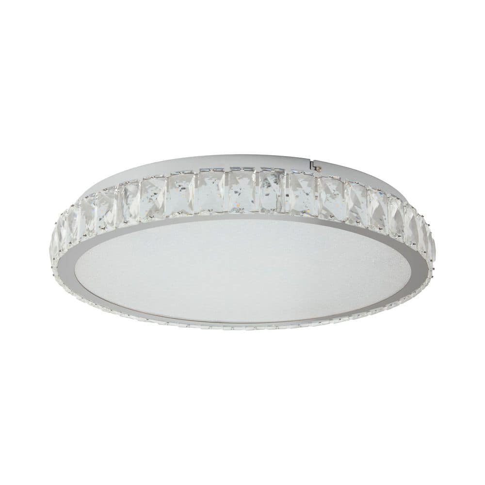 20 in. 45W Modern Crystal Ceiling LED Light Flush Mount 3 Colors Temperature Modern Fixture with Energy-Efficient Design - Hercitys