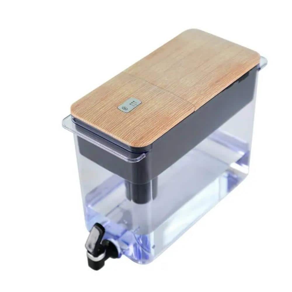 30-Cup Water Filter Pitcher with Wooden Lid, BPA-Free - Hercitys