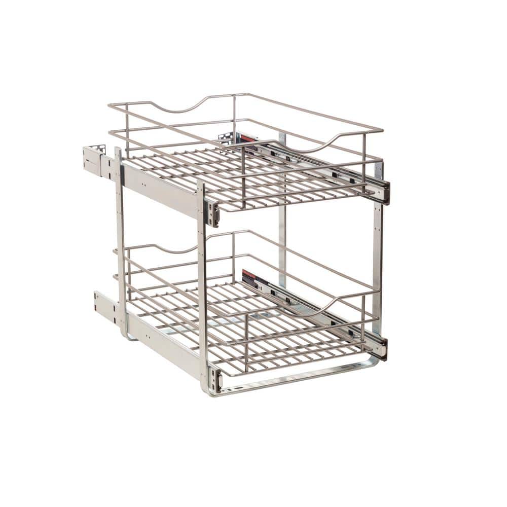 14 in. Double Tier Wire Soft-Close Pullout Baskets - Hercitys
