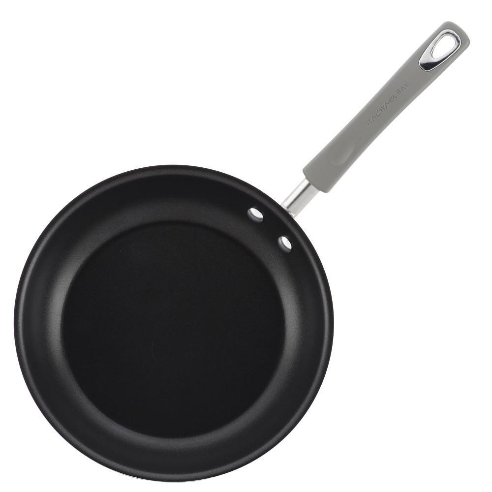 2-Piece Classic Brights Hard Enamel Aluminum Nonstick Skillet Set, 9.25 in. and 11 in., Sea Salt Gray Gradient - Hercitys
