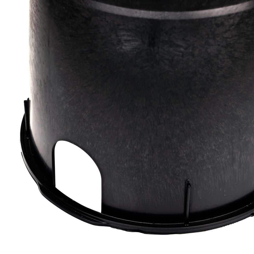 10 in. Round Valve Box and Cover, Black Box, Green ICV Cover - Hercitys