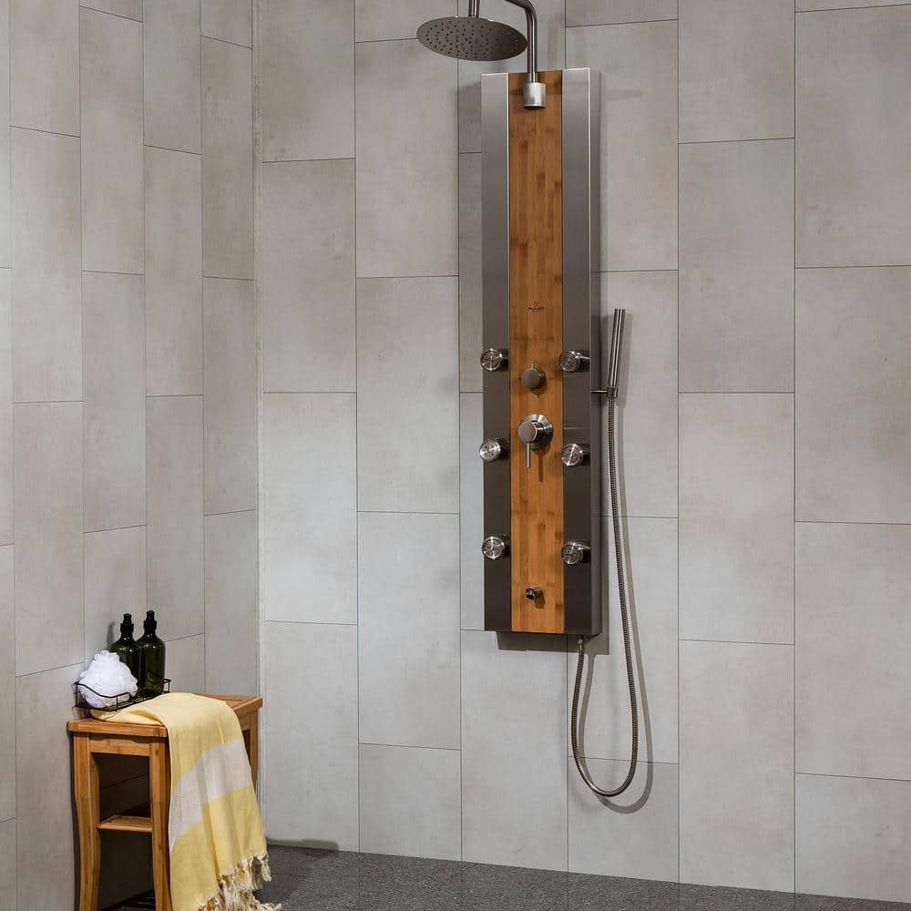 23.23 in. L x 11.1 in. W Wintry Mix No Grout Vinyl Wall Tile (17.9 sq. ft./case) - Hercitys