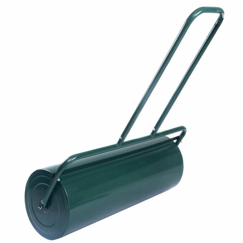 24 in. x 13 in. Tow Lawn Roller Water Filled Metal Push Roller - Hercitys