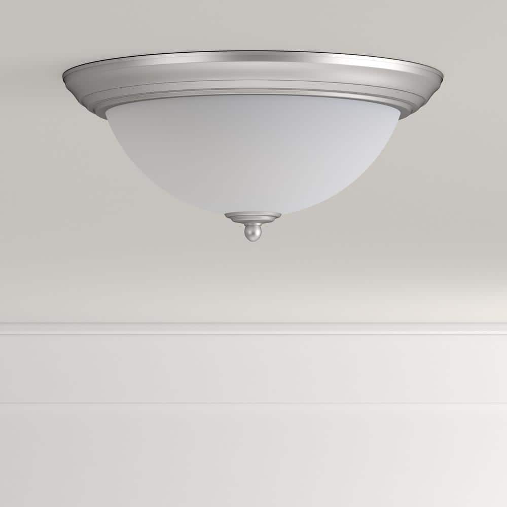 13 in. 2-Light White Flush Mount (8-Pack) - Hercitys