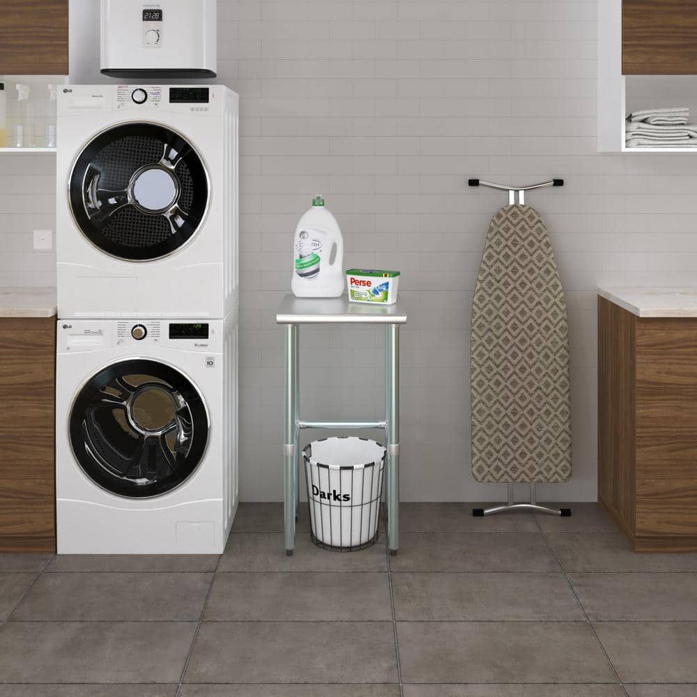 18 in. x 18 in. Open Base Stainless Steel Work Table for Residential and Commercial, Kitchen Prep Table - Hercitys