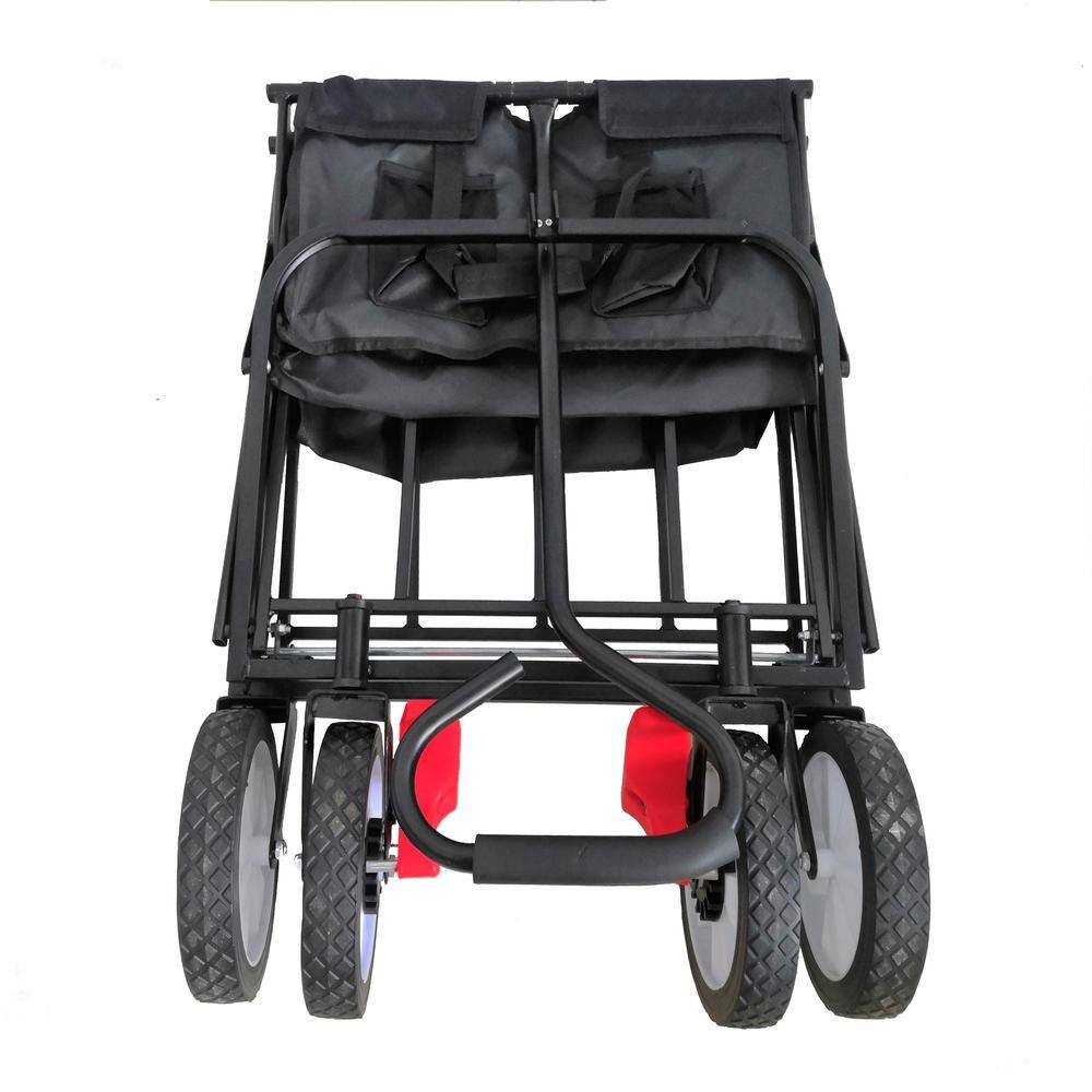 4.8 cu. ft. Metal Garden Cart, Black - Hercitys