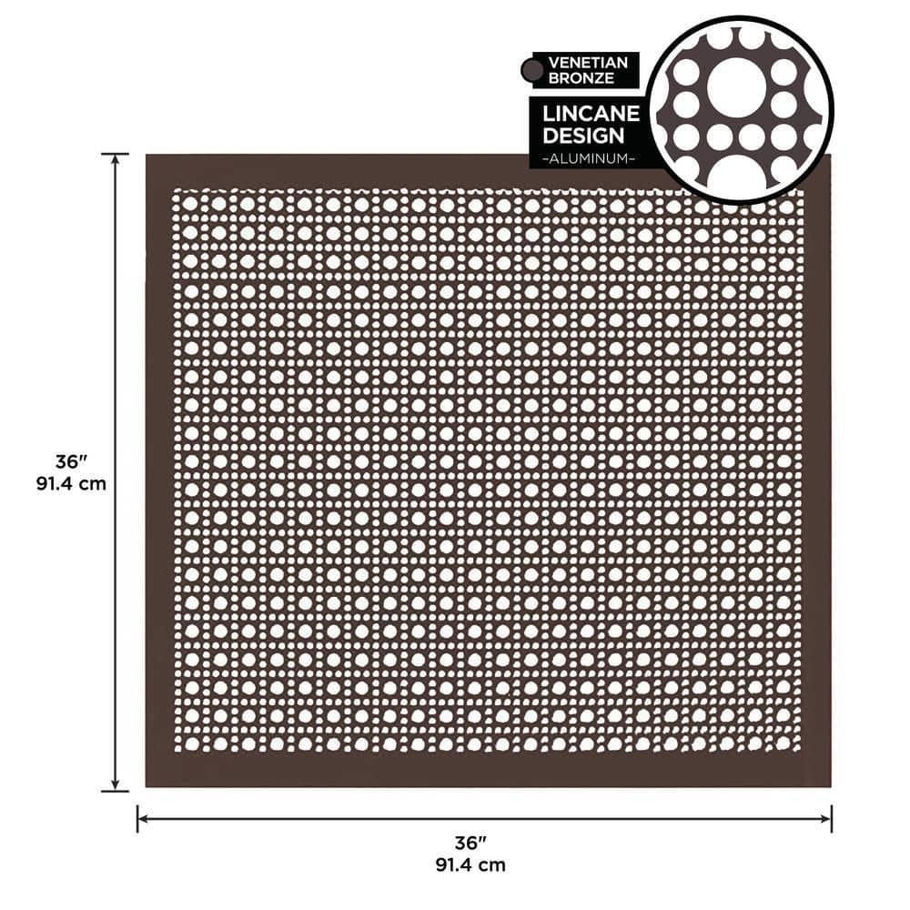 3 ft. x 3 ft. Aluminum Venetian Bronze Lincane Sheet - Hercitys