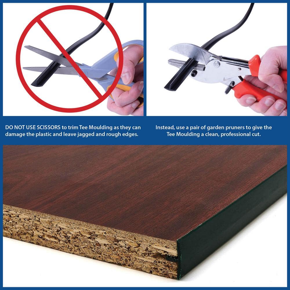 1-1/2 in. Almond Flexible Polyethylene Center Barb Hobbyist Pack Bumper Tee Moulding Edging 25 foot long Coil - Hercitys