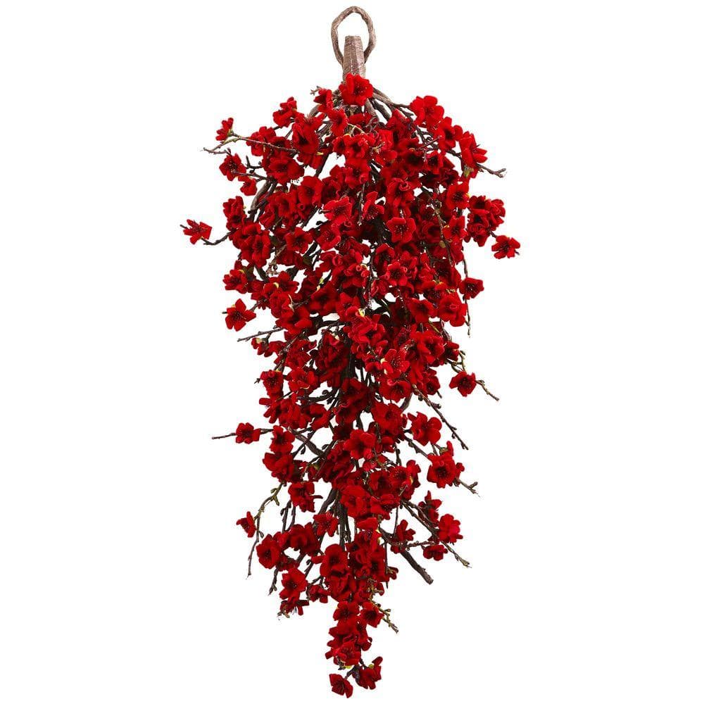 28in. Plum Blossom Teardrop Artificial Christmas Swag - Hercitys