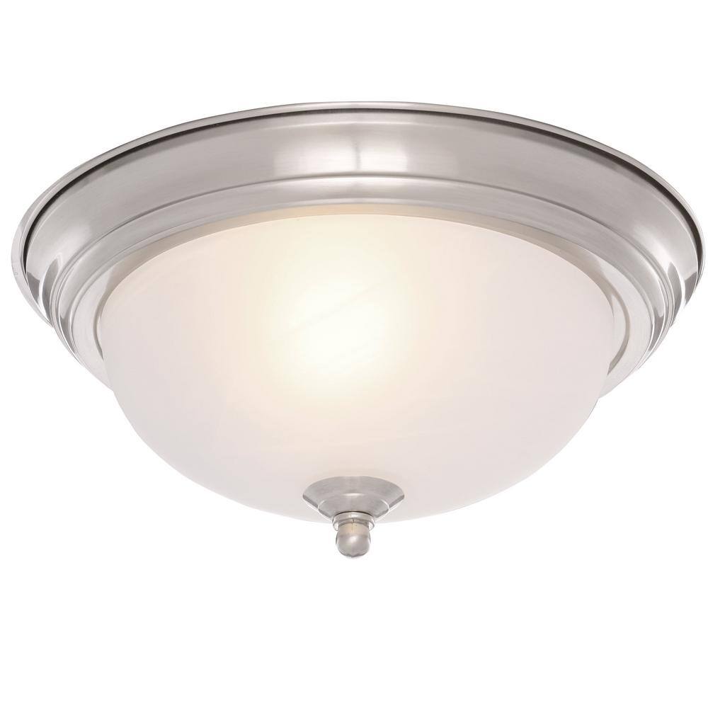 1-Light Brushed Nickel Flush Mount - Hercitys
