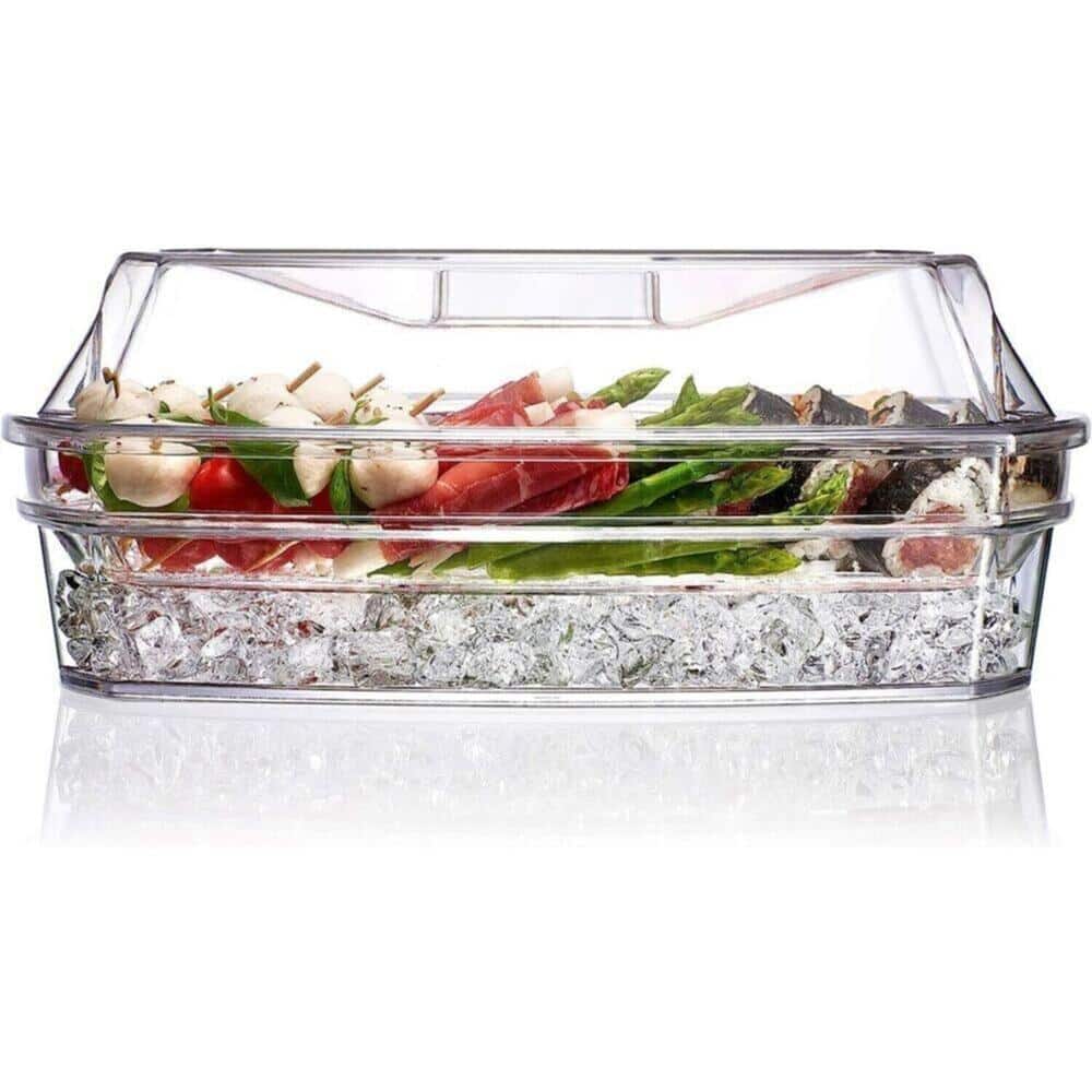 4-Compartment Clear P-17 Party Platter On Ice (Set of 1) - Hercitys