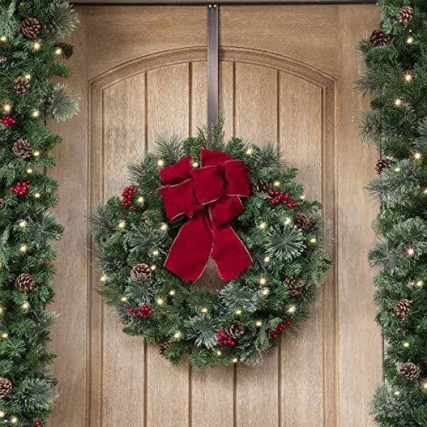 15.75 in. Oil-Rubbed Bronze Metal Adjustable Wreath Hanger (2-Pack) - Hercitys
