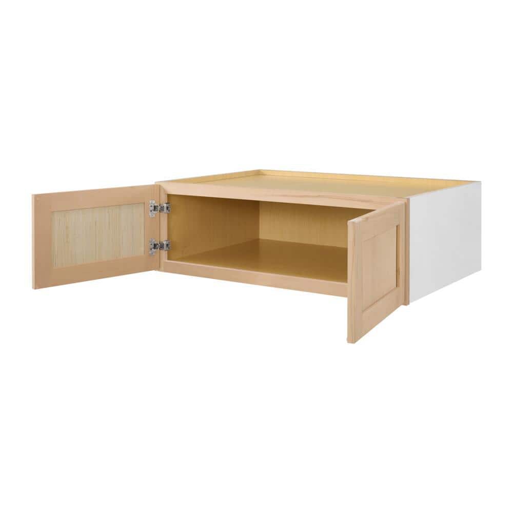 36 in. W x 24 in. D x 12 in. H Ready to Assemble Wall Bridge Kitchen Cabinet in Unfinished with CLICKREADY Technology - Hercitys