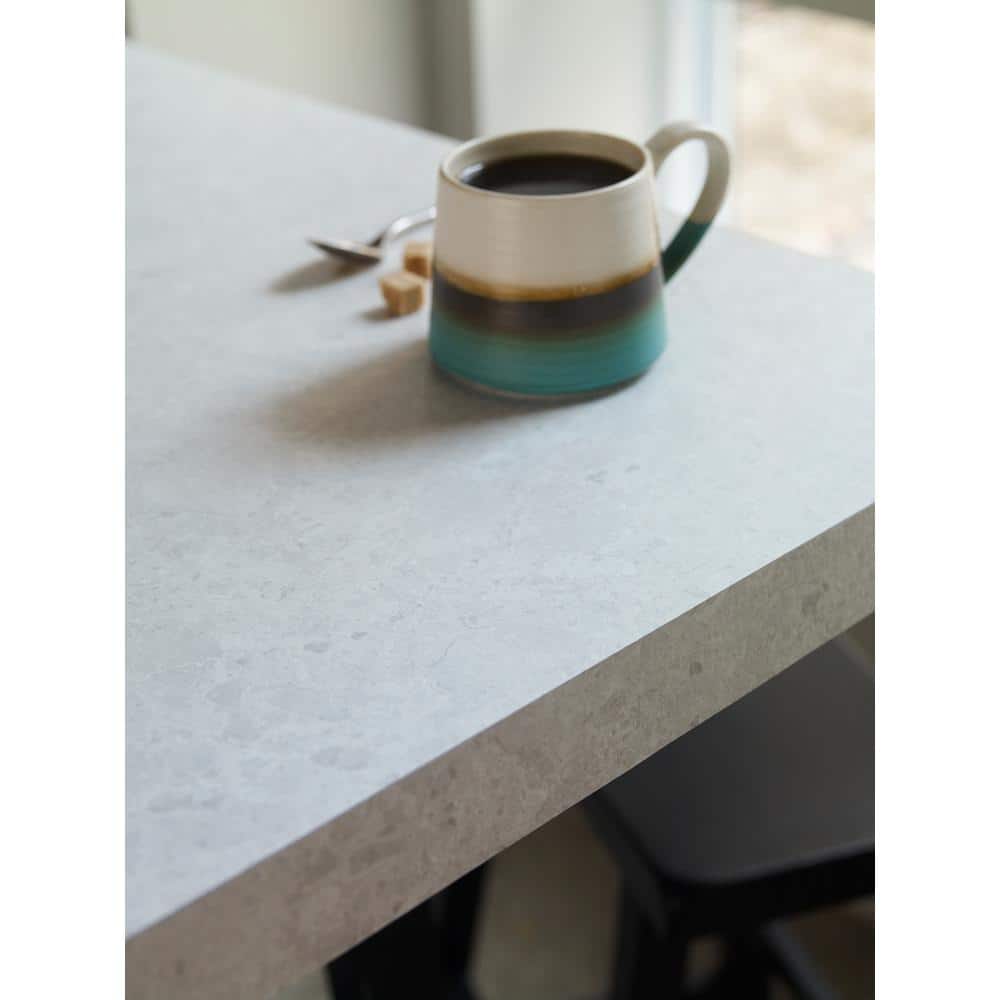 4 ft. x 8 ft. Laminate Sheet in White Shalestone with Matte Finish - Hercitys