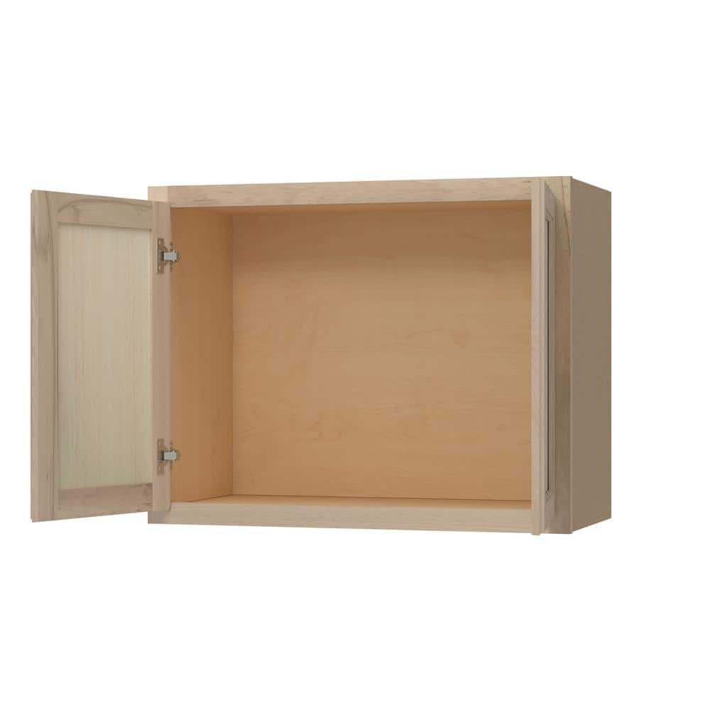30 in. W x 12 in. D x 24 in. H Assembled Wall Bridge Kitchen Cabinet in Unfinished with Recessed Panel - Hercitys