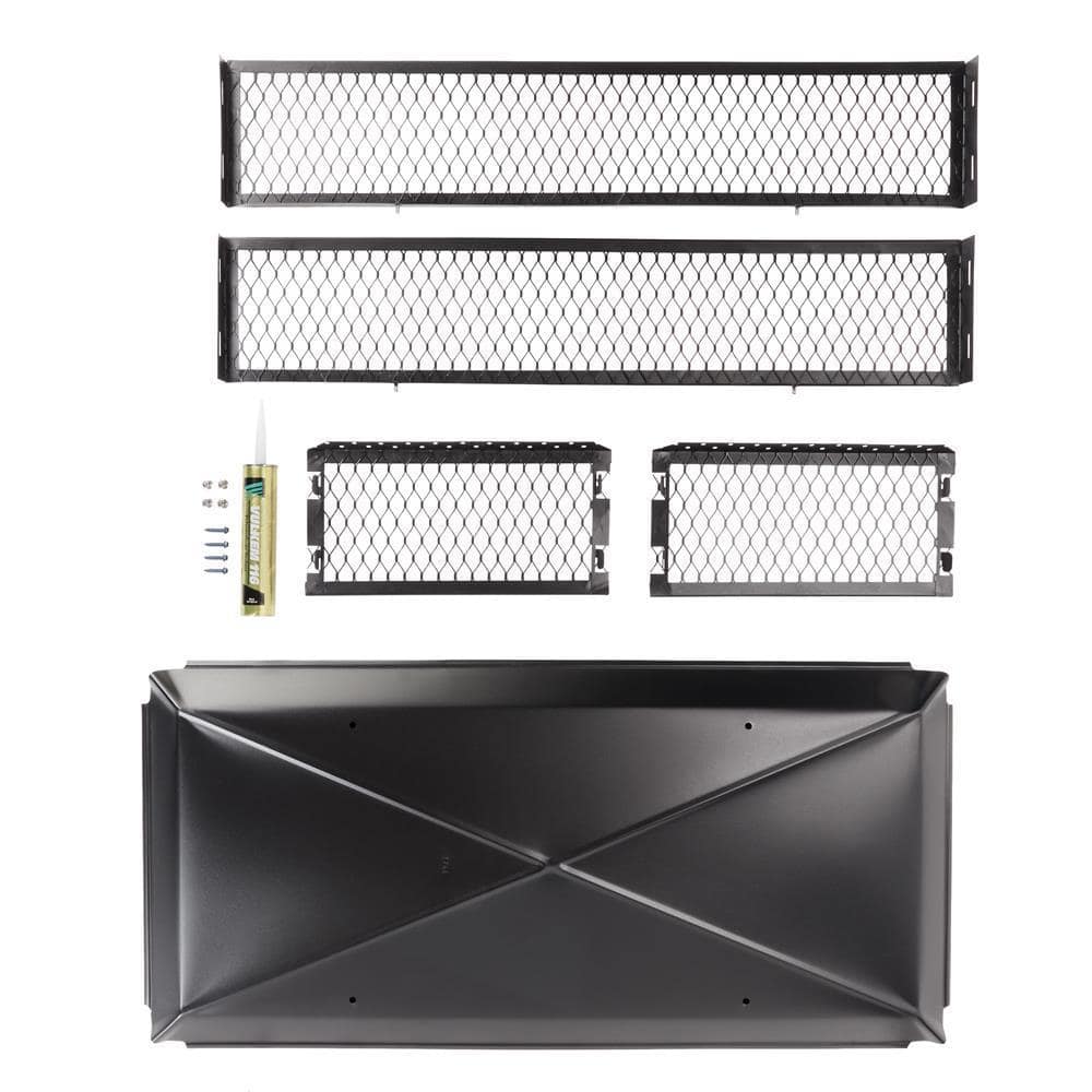 41 in. x 17 in. x 8 in. H Chimney Cap in Black Galvanized Steel - Hercitys