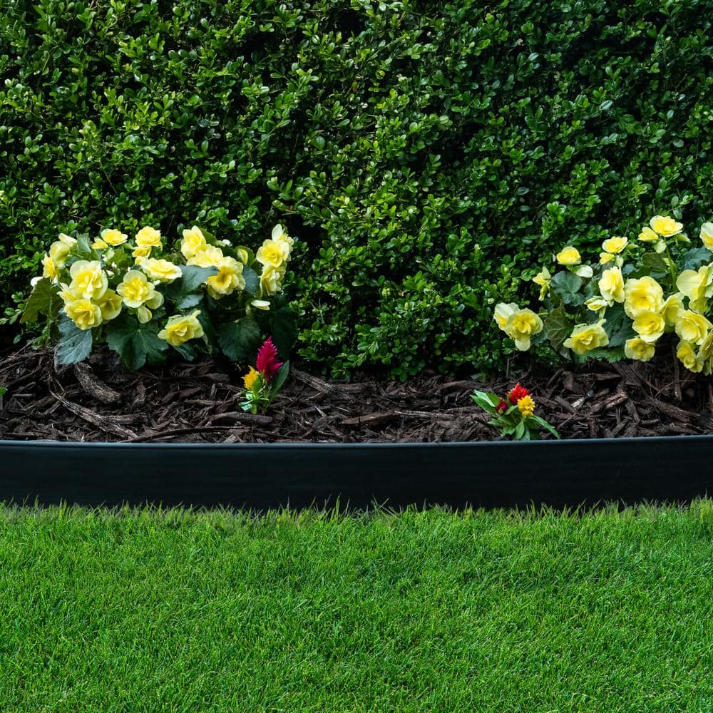 40 ft. L x 2.5 in. W x 4 in. H High Wall Black Plastic No-Dig Landscape Edging - Hercitys