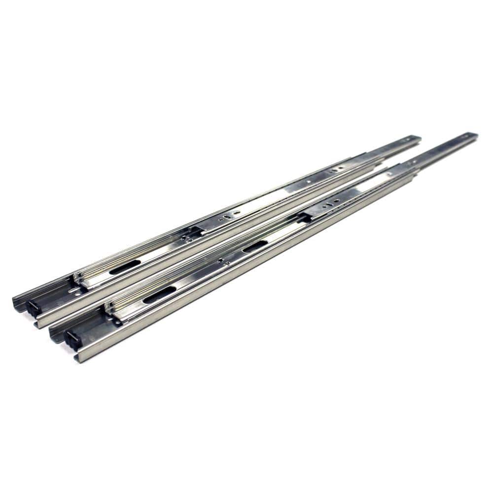 22 in. Side Mount Full Extension Ball Bearing Drawer Slide with Installation Screws 1-Pair (2 Pieces) - Hercitys