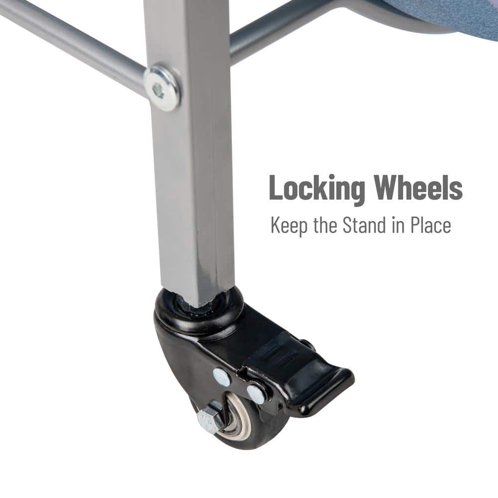 16.5 in. L x 13.75 in. W x 41 in. H 5 Gallon Water Jug Stand, Water Bottle Holder, Water Cooler Stand with Wheels Silver - Hercitys