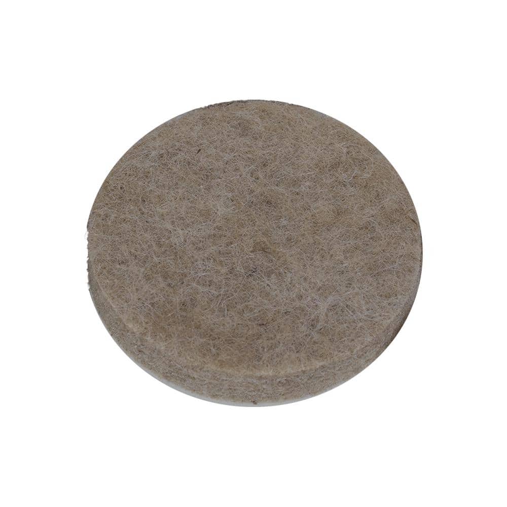 1 in. Beige Round Felt Heavy Duty Self Adhesive Furniture Pads (48-Pack) - Hercitys